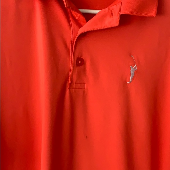 Callaway red orange polo Med small stains - Picture 2 of 5